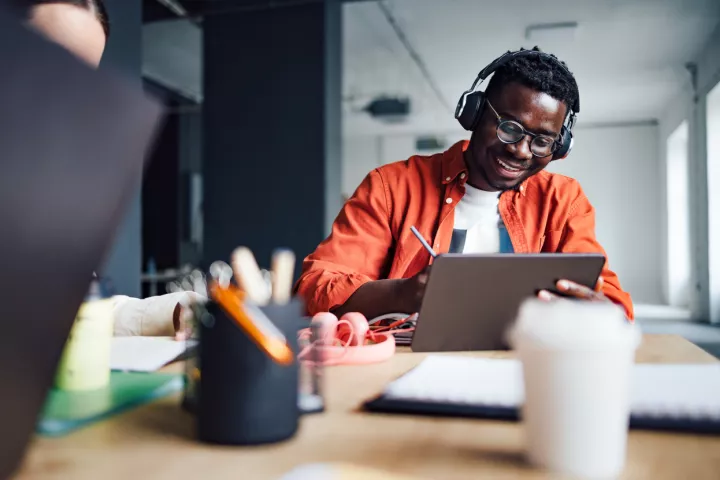 Man at laptop